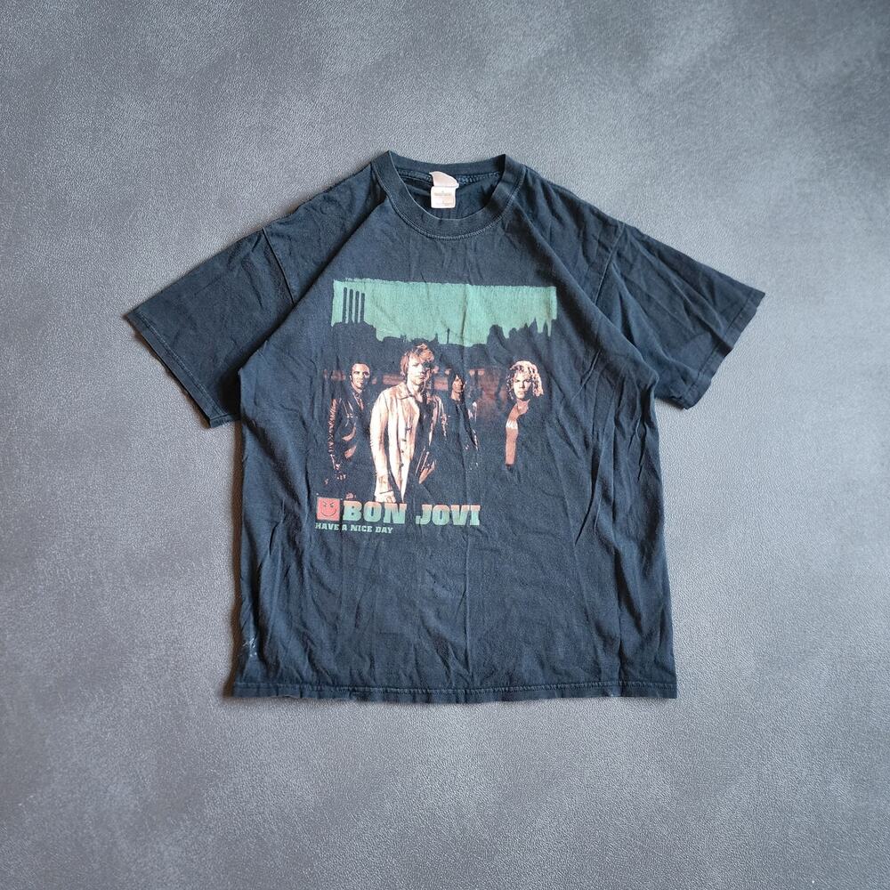 Vintage 2005 Bon Jovi Have a Nice Day Tour Black Shirt Large